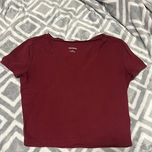 Burgundy crop top